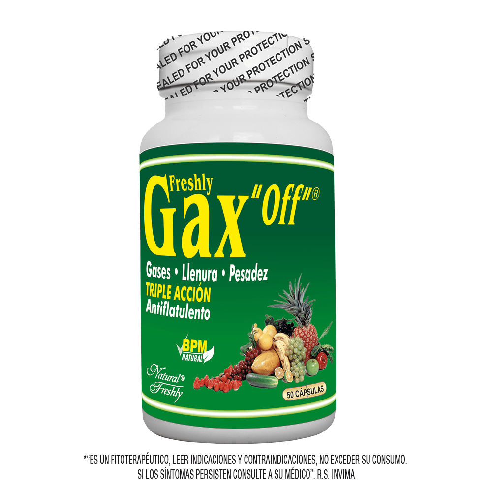 Gax off 50 cápsulas NATURAL FRESHLY - Viva Centro Comercial Online