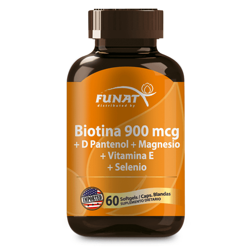 Biotina 900 Mcg + D Pantenol 60 Softgels