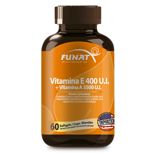 Vitamina E 400 U.I Vitamina A 60 Softgels